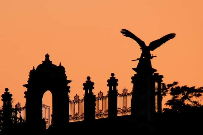 Hofburg im Sonnenuntergang, Budapest, Ungarn