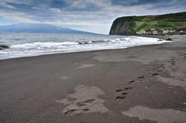 Lavastrand Praia do Almoxarife, Faial, Azoren, Portugal