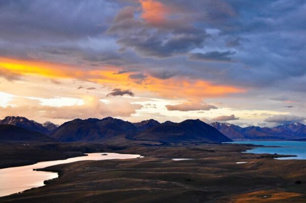 Lake Alexandrina und Lake Tekapo, Southern Alps, Neuseeland