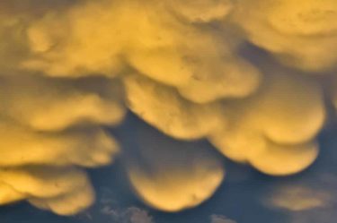 Mammatus-Formationen bilden sich aus einer Tornado-Zelle