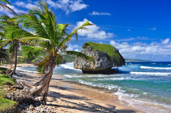 Strand von Bathsheeba, Barbados, Kleine Antillen, Karibik