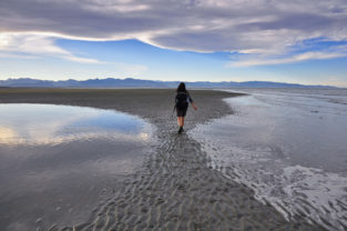 Wandern in Wattlandschaft bei Nelson, Südinsel, Neuseeland