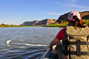 Paddeln auf dem Orange River, Südafrika