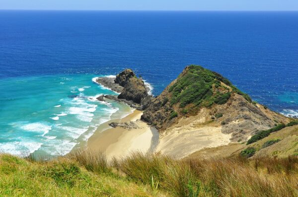 Einsamer Strand am Cape Reinga, Neuseeland