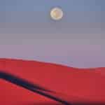 Mondaufgang im Sossusvlei, Namibia