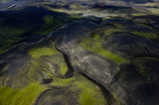 Vulkanlandschaft, Veidivötn, Luftbild, Island