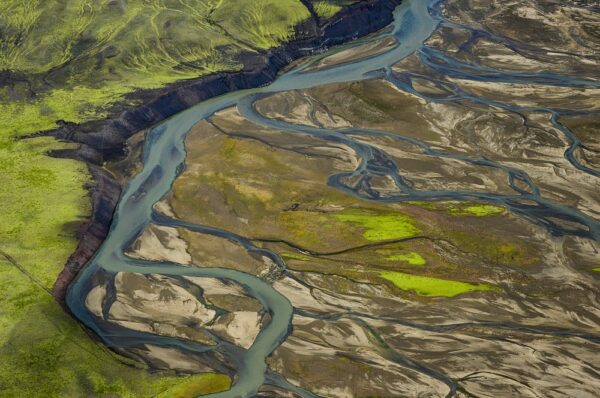 Flussdelta, Hochland, Island