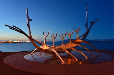 Skulptur Solfar (Sun Voyager), Reykjavik, Island