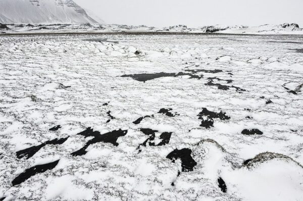 Schneelandschaft bei Höfn, Island