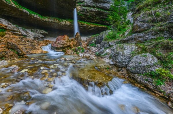 Wasserfall in den Julischen Alpen, Triglav Nationalpark, Slowenien