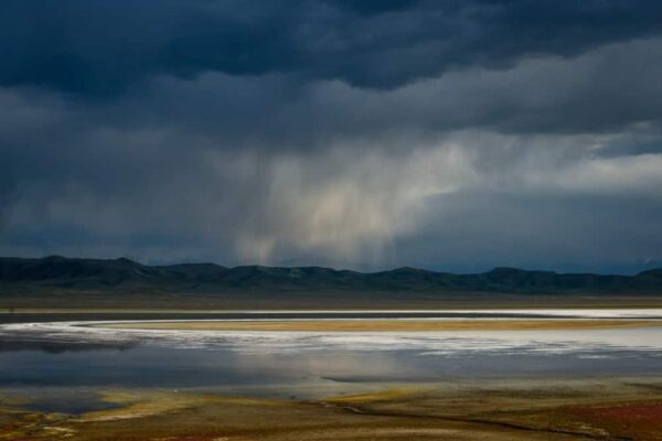 Gewitter in der Steppe, Tien Shan, Kasachstan