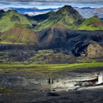 Island: Luftaufnahme von zwei Wasserfällen im Hochland, Fjallabak, Island