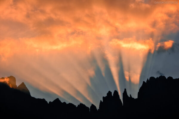 Dolomiten - Sonnenaufgang am Rosengarten, Südtirol