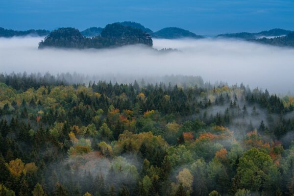 Deutschland - Herbstfarben und Nebel, Sächsische Schweiz