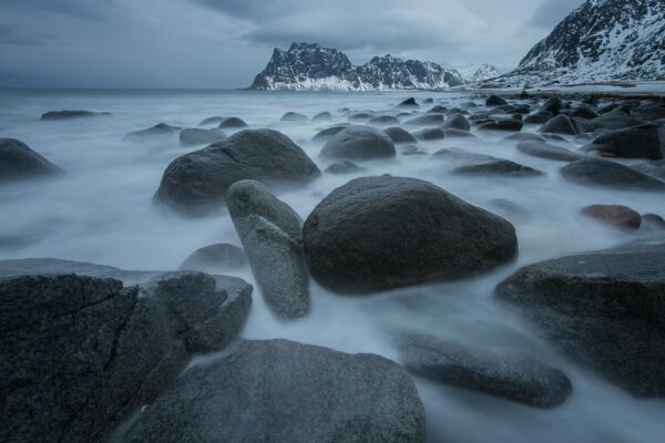 Lofoten 009 | Strand Utakleiv Beach, Vestvågøy | Norwegen, Landschaftsfotografie, Bilder, Fotos, Landschaften, Winter