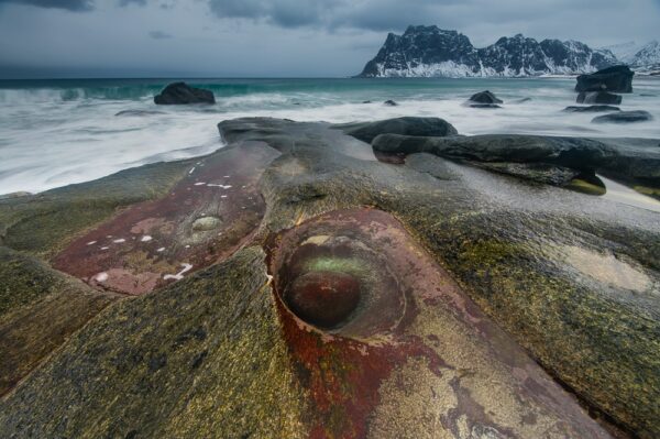 Lofoten 005| Strand Utakleiv Beach, Vestvågøy | Norwegen, Landschaftsfotografie, Bilder, Fotos, Landschaften, Winter