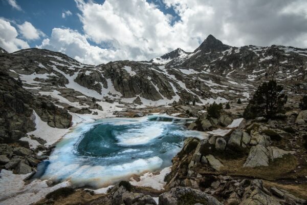 Estany de la Llastra, Aigüestortes i Estany de Sant Maurici Nationalpark, Katalonien, Pyrenäen, Spanien, Carros de Foc