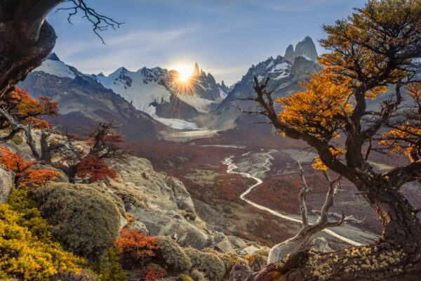 Patagonien - Landschaft mit Cerro Torre und Fitz Roy, Argentinien
