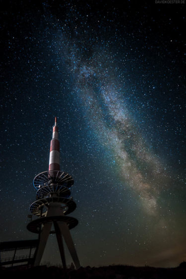 Deutschland - Brocken mit Milchstraße, Harz