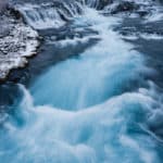 Island - Wasserfall Bruarfoss im Winter
