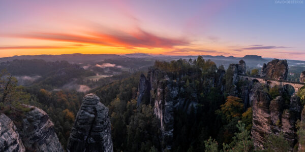 Panorama - Bastei, Elbsandsteingebirge