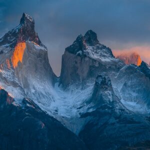 Patagonien – Torres Massiv mit Los Cuernos, Torres del Paine NP, Chile Patagonien Bilder: Landschaft mit Paine Massiv im Torres del Paine Nationalpark, Chile