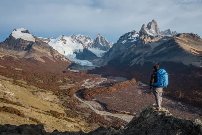 Patagonien: Wandern mit Blick auf Fitz Roy und Cerre Torre, Los Glaciares, Argentinien