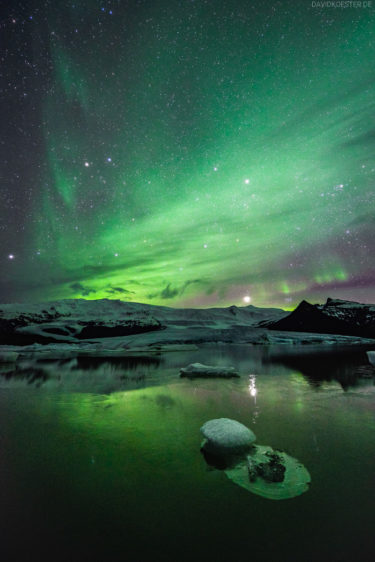 Island - Polarlichter über Gletscherlagune