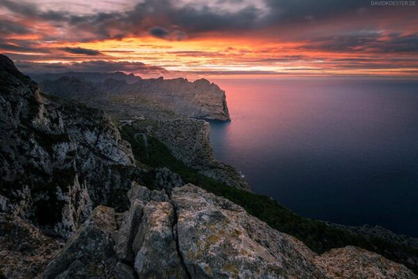 Mallorca, Cap de Formentor bei Sonnenuntergang