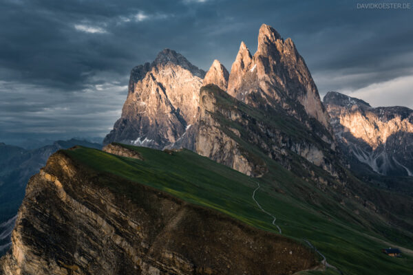 Dolomiten - Seceda bei Unwetter, Südtirol