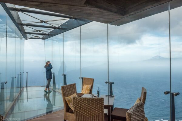 La Gomera Mirador de Abrante mit Blick auf Teide, Tenriffa