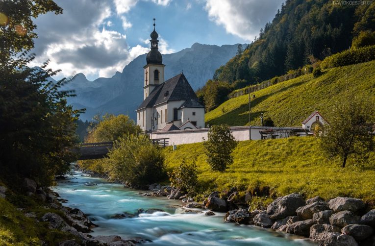 Kirche in Ramsau, Berchtesgadener Land, Bayern