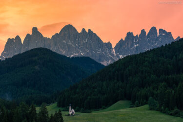 Dolomiten - Kirche St. Johann Ranui, Villnöß, Südtirol
