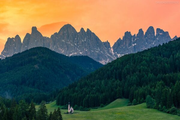 Dolomiten - Kirche St. Johann Ranui, Villnöß, Südtirol