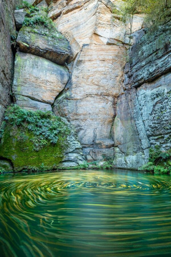 Deutschland - Gelobtbach Naturpool im Elbsandsteingebirge