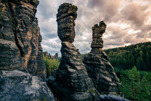 Deutschland - Herkulesäulen im Bielatal, Elbsandsteingebirge