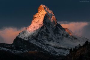 Schweiz - Matterhorn im Alpenglühen, Zermatt