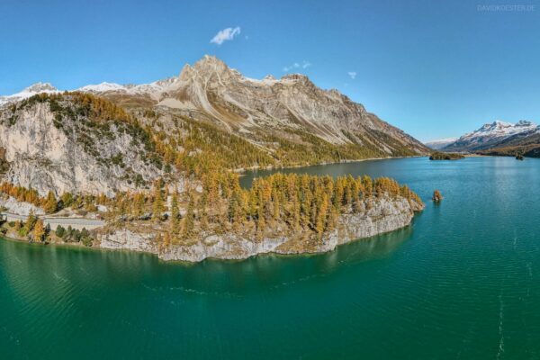 Schweiz -  Silser See mit Piz Materdel & Piz Lagrel, Engadin