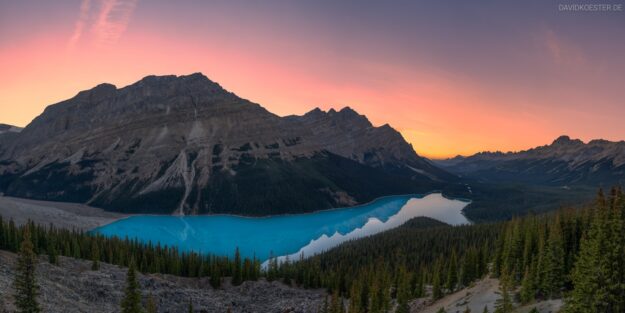 Kanada - Peyto Lake, Rocky Mountains, Panoramabilder