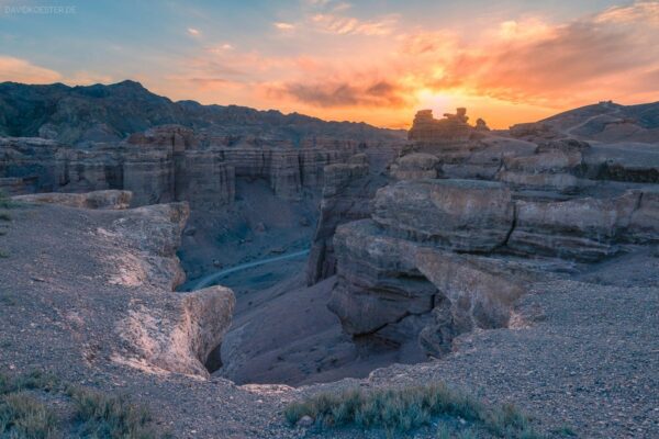 Kasachstan - Scharyn Canyon bei Sonnenuntergang