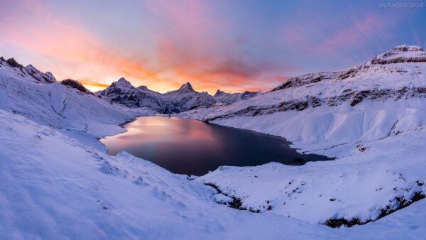Panorama - Bachalpsee im Winter, Schweiz