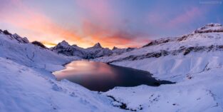 Panorama - Bachalpsee im Winter, Schweiz