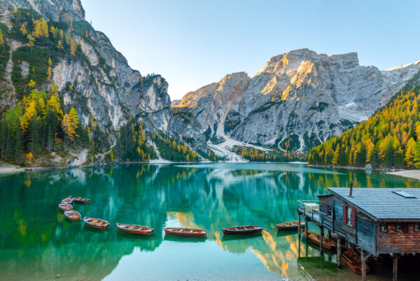Dolomiten - Pragser Wildsee (Lago di Braies) mit Seekofel