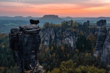 Deutschland - Basteibrücke und Lilienstein, Elbsandsteingbirge