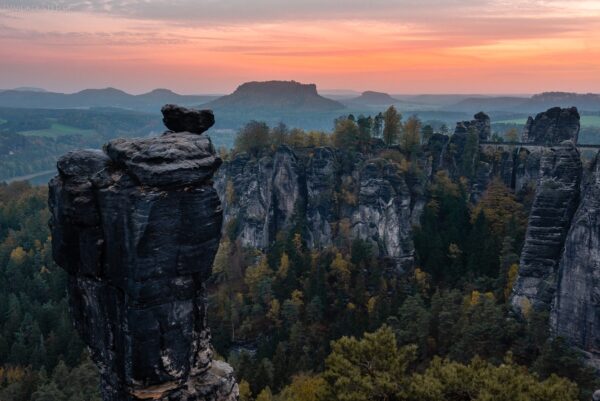 Deutschland - Basteibrücke und Lilienstein, Elbsandsteingbirge