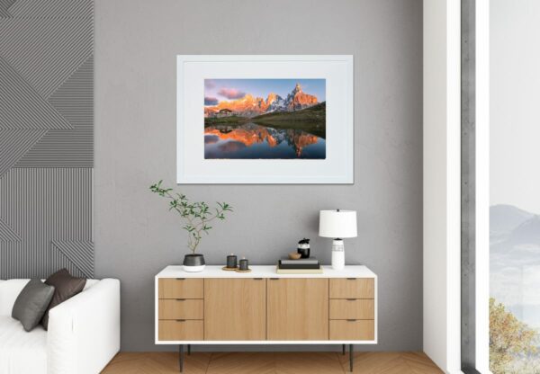 Dolomiten - Spiegelung Baita Segantini und Pala-Gruppe – Bild 2