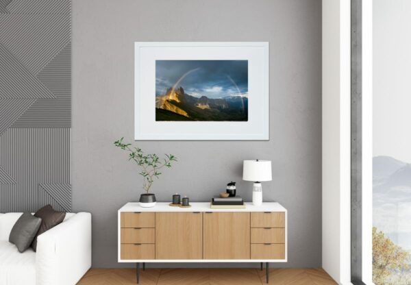 Dolomiten - Regenbogen über der Seceda – Bild 2