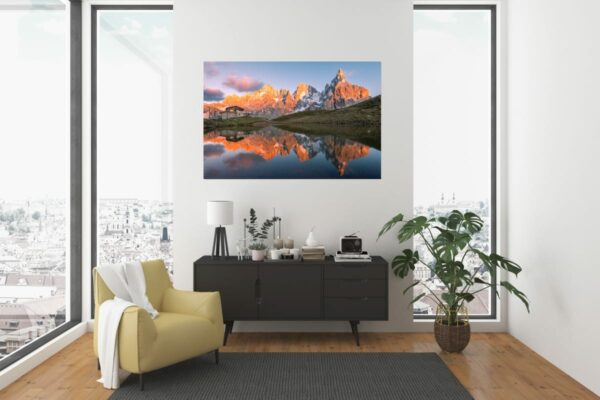 Dolomiten - Spiegelung Baita Segantini und Pala-Gruppe – Bild 3