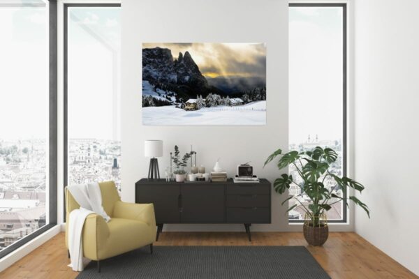 Dolomiten - Winter auf der Seiser Alm mit Schlern, Südtirol – Bild 2