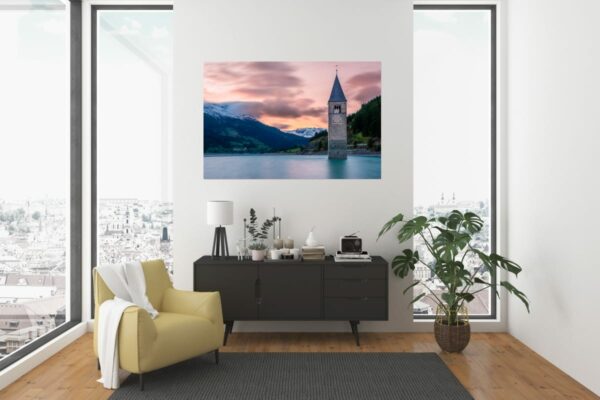Dolomiten - Reschensee mit Kirche, Vinschgau – Bild 3